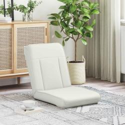 Fauteuil de sol ajustable Blanc Simili cuir