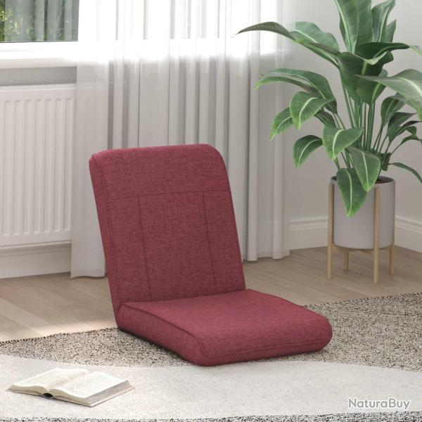 Fauteuil de sol ajustable Bordeaux Tissu