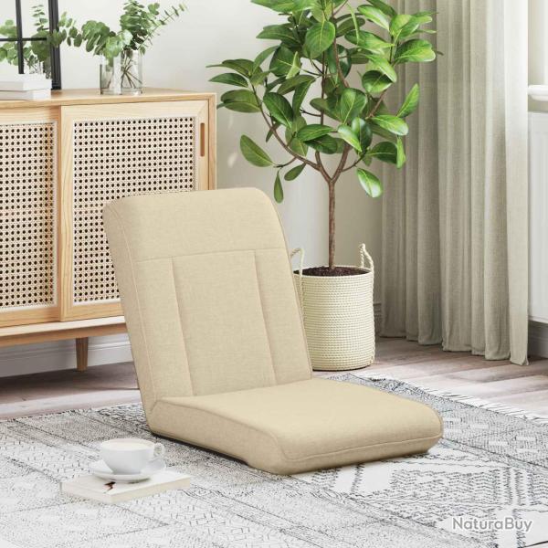 Fauteuil de sol ajustable Cr�me Tissu