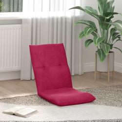 Fauteuil de sol ajustable Bordeaux Velours