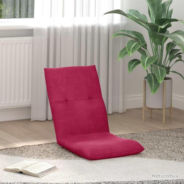 Fauteuil de sol ajustable Bordeaux Velours