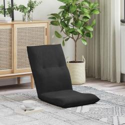 Fauteuil de sol ajustable Noir Velours