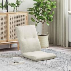 Fauteuil de sol ajustable Cr&egrave;me Velours