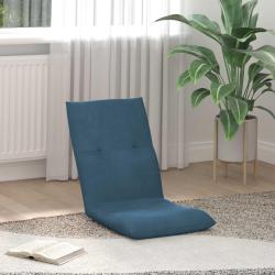 Fauteuil de sol ajustable Bleu Velours