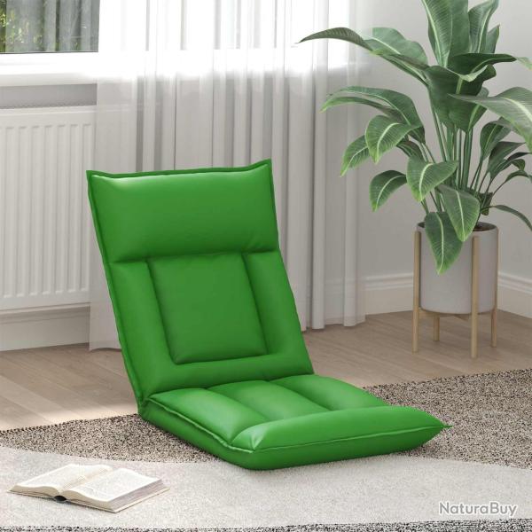 Fauteuil de sol ajustable Gris Simili cuir