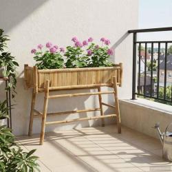 Jardini&egrave;re avec support Naturel 100 x 38 x 74 cm Bambou
