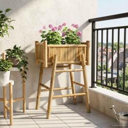 Jardini&egrave;re avec support Naturel 50 x 38 x 74 cm Bambou