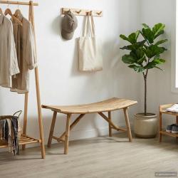 Banc de 110 x 45 x 50 cm Bambou Naturel Rectangulaire