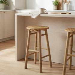 Tabouret de Naturel &Oslash; 38 x 68 cm Bambou