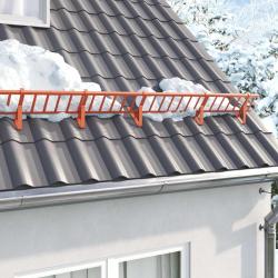 Support de Garde Neige 12 pcs Rouge 29,5 x 3 x 34,5 cm Acier