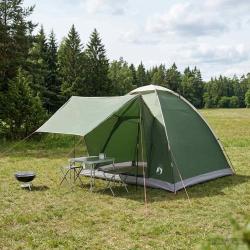 Tente de camping avec toit Vert 2 personnes Polyester et Acier