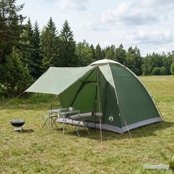 Tente de camping avec toit Vert 2 personnes Polyester et Acier