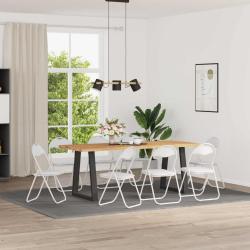Chaise pliante 8 pcs Blanc 48 x 43,5 x 81 cm Simili cuir
