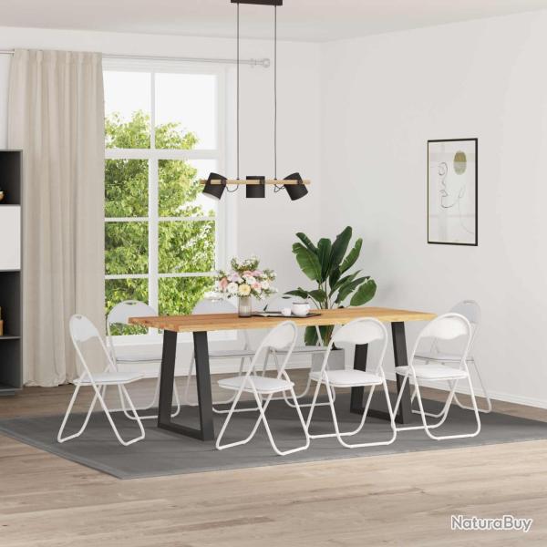 Chaise pliante 8 pcs Blanc 48 x 43,5 x 81 cm Simili cuir