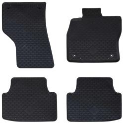 Tapis de voiture 4 pcs Noir compatible avec le si&egrave;ge LEON 2020-