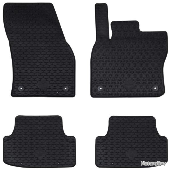 Tapis de voiture 4 pcs Noir Compatible avec Seat ATECA 2016-