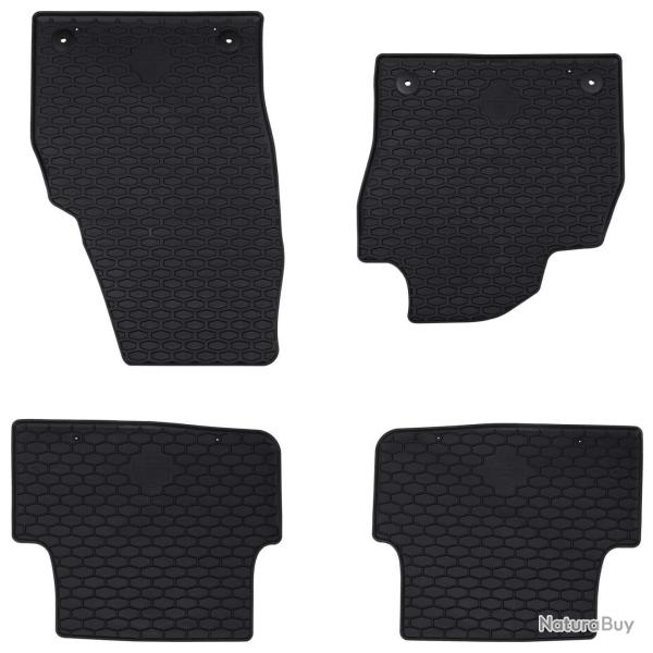 Tapis de voiture 4 pcs Noir compatible avec VW POLO 2021-