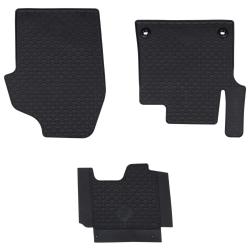 Tapis de voiture 3 pcs Noir Caoutchouc