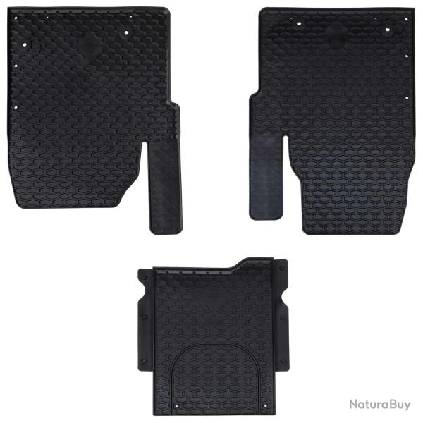 Tapis de voiture 3 pcs Noir Convient pour TRANSIT CUSTOM 2023-