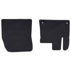 Tapis de voiture 2 pcs Noir Caoutchouc