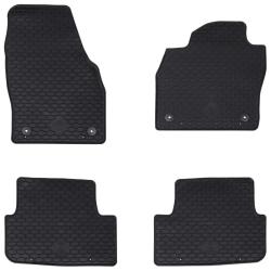 Tapis de voiture 4 pcs Noir Caoutchouc