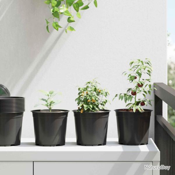 Pot � fleurs 50 pcs Noir � 15 x 13 cm Plastique