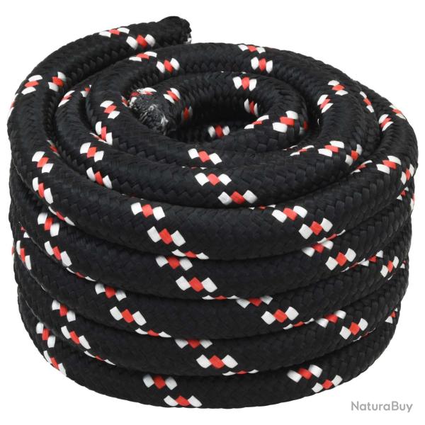 Corde de bateau 25 m 3 Noir et Rouge PP