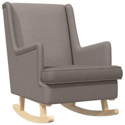 Chaise &agrave; bascule Taupe 62 x 80 x 85 cm tissu