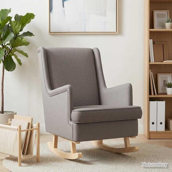 Chaise � bascule Taupe 62 x 80 x 85 cm tissu