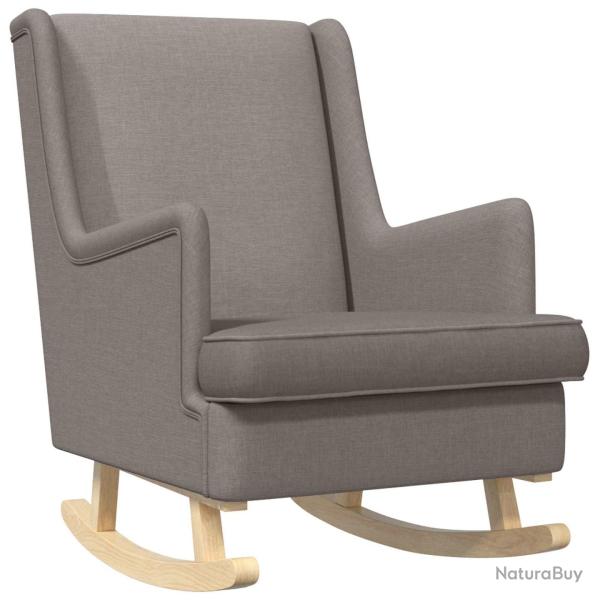 Chaise � bascule Taupe 62 x 80 x 85 cm tissu