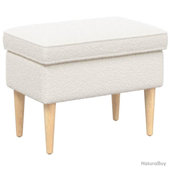 Pouf Cr�me 55 x 35 x 41 cm Boucl�