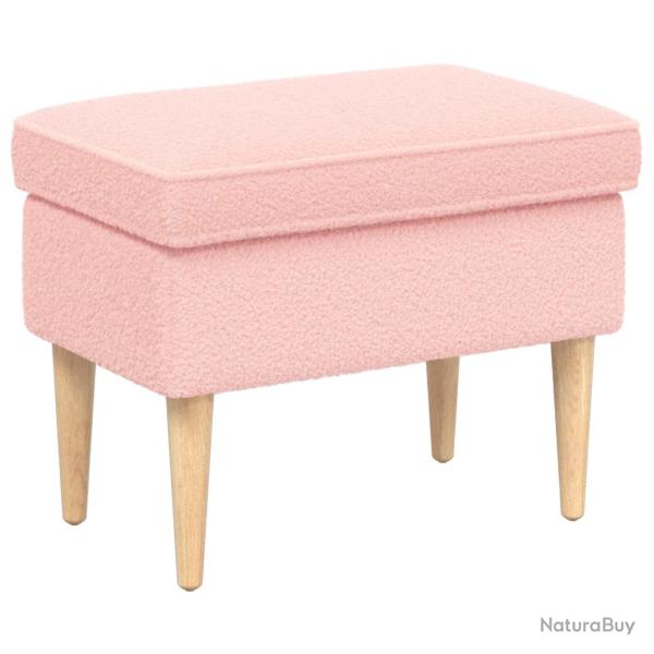 Pouf Rose 55 x 35 x 41 cm Boucl�