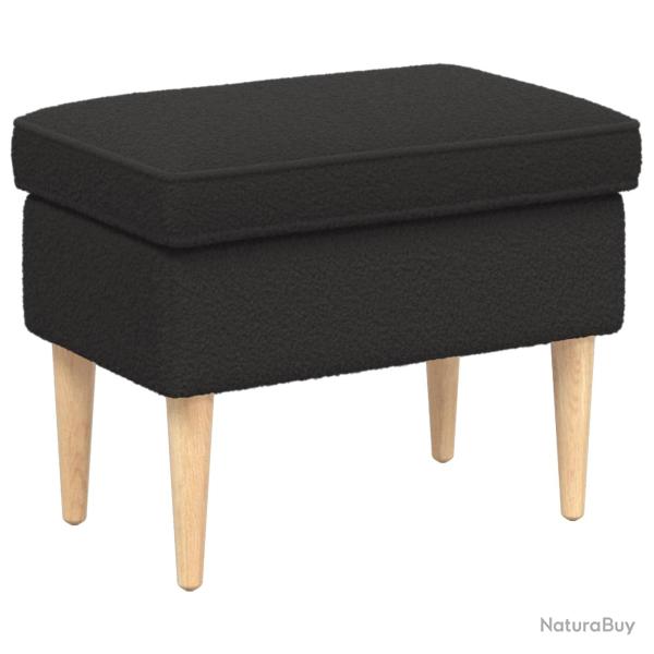 Pouf Noir 55 x 35 x 41 cm Boucl�
