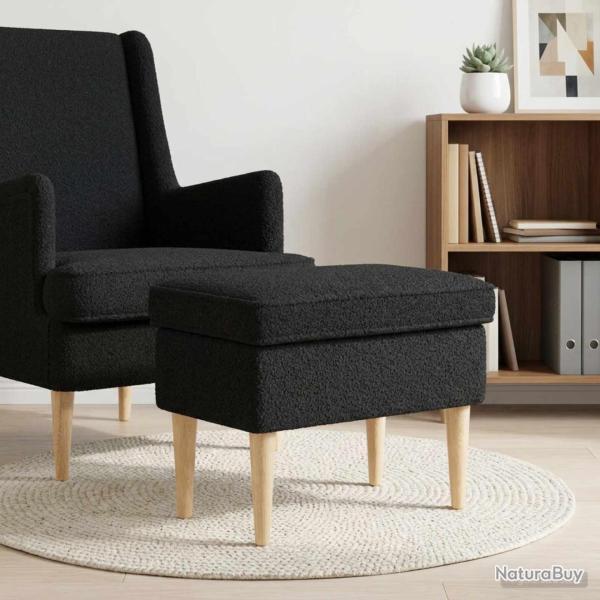 Pouf Noir 55 x 35 x 41 cm Boucl�