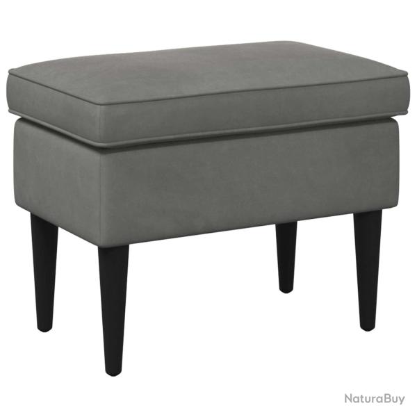 Pouf Gris fonc� 55 x 35 x 41 cm Velours