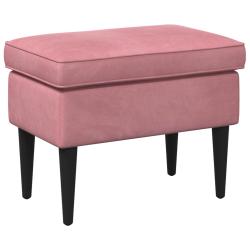 Pouf Rose 55 x 35 x 41 cm Velours