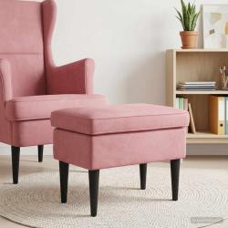 Pouf Rose 55 x 35 x 41 cm Velours