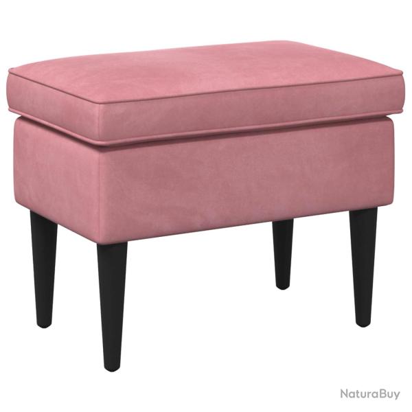 Pouf Rose 55 x 35 x 41 cm Velours