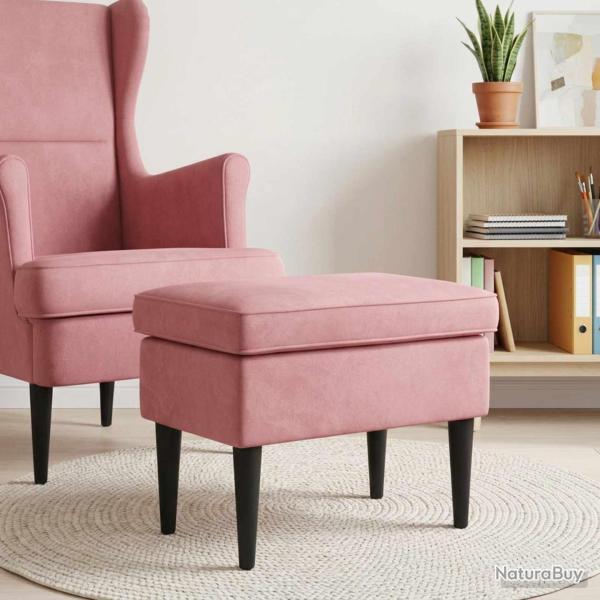 Pouf Rose 55 x 35 x 41 cm Velours