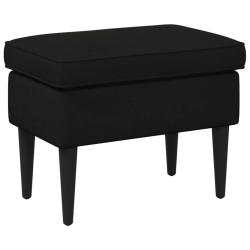 Pouf Noir 55 x 35 x 41 cm Velours