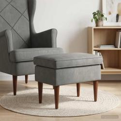 Pouf Gris fonc&eacute; 55 x 35 x 41 cm Velours