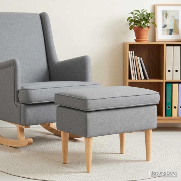 Pouf Gris clair 55 x 35 x 41 cm Tissu