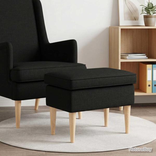 Pouf Noir 55 x 35 x 41 cm Tissu