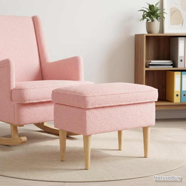 Pouf Rose 55 x 35 x 41 cm Boucl�