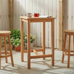 Table de bar Naturel 60 x 60 x 105 cm Teck Massif