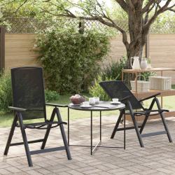 Chaises de inclinables 2 pcs Noir 58 x 71 x 112 cm