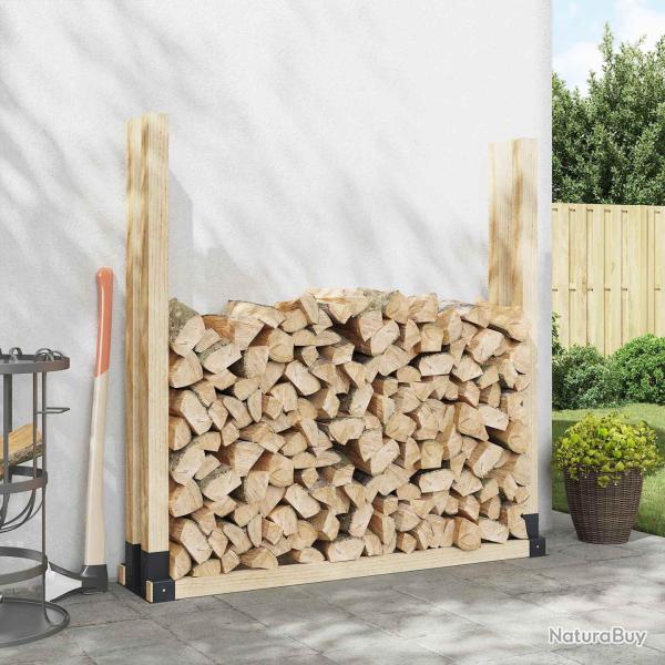 Aide � l'empilement de bois de chauffage 2 pcs Anthracite Acier