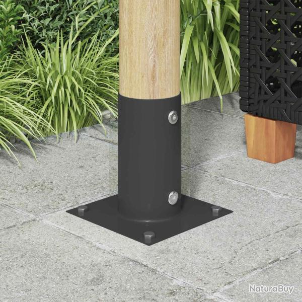 Ancre ronde au sol 4 pcs Anthracite 15 x 15 x 15 cm m�tal