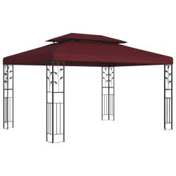 Pavillon 3,97 x 2,96 x 2,68 m Bordeaux Polyester et Acier