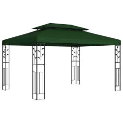 Pavillon 3,97 x 2,96 x 2,68 m Vert Polyester et Acier